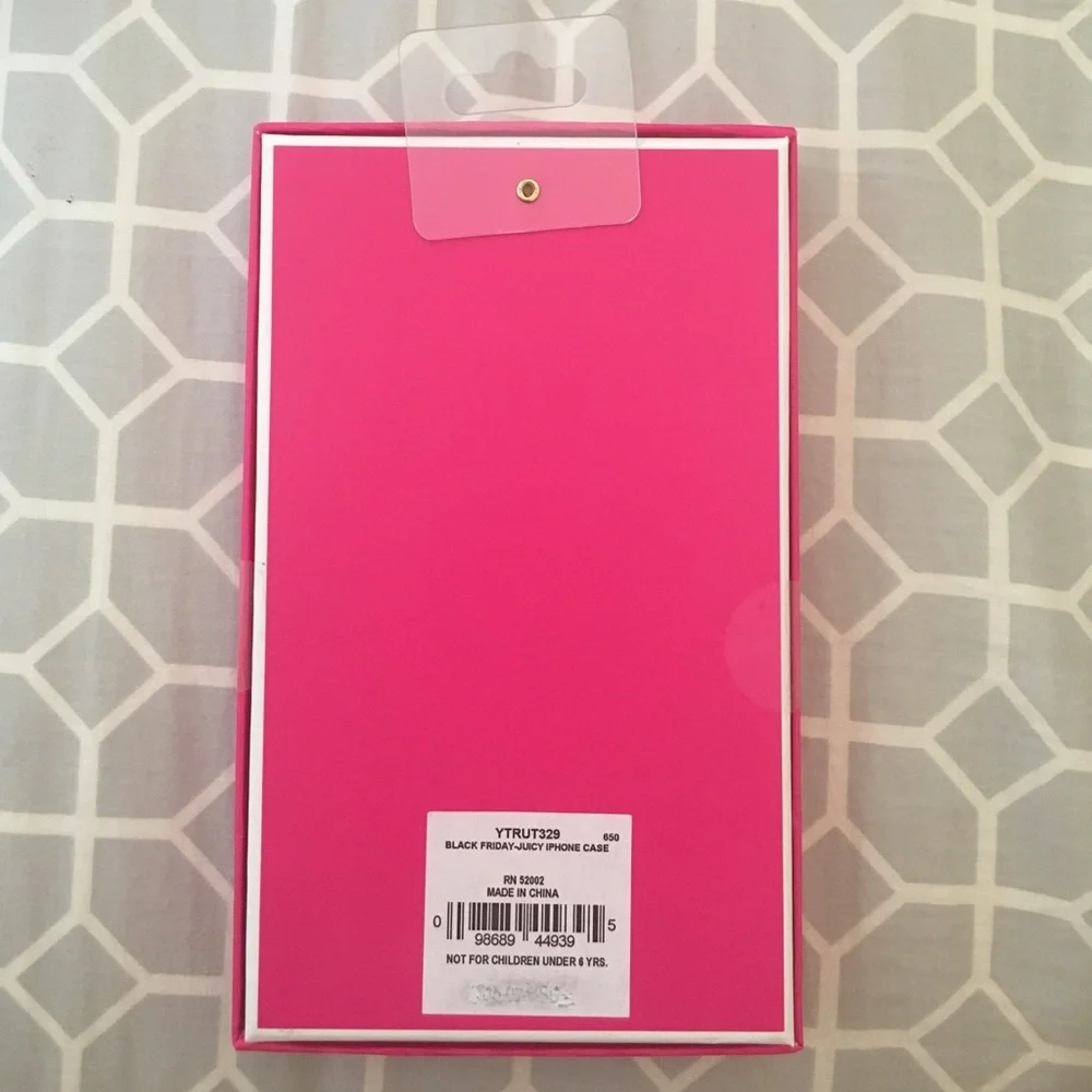 NWT Vintage Juicy Couture Pink Glitter Y2K iPhone 4/4S Case Deadstock